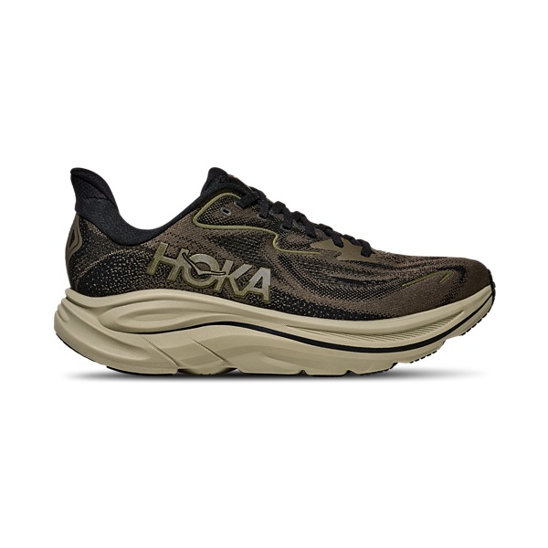 Hoka Men's Clifton 10 Road Running Shoes - Dark Roast/Black